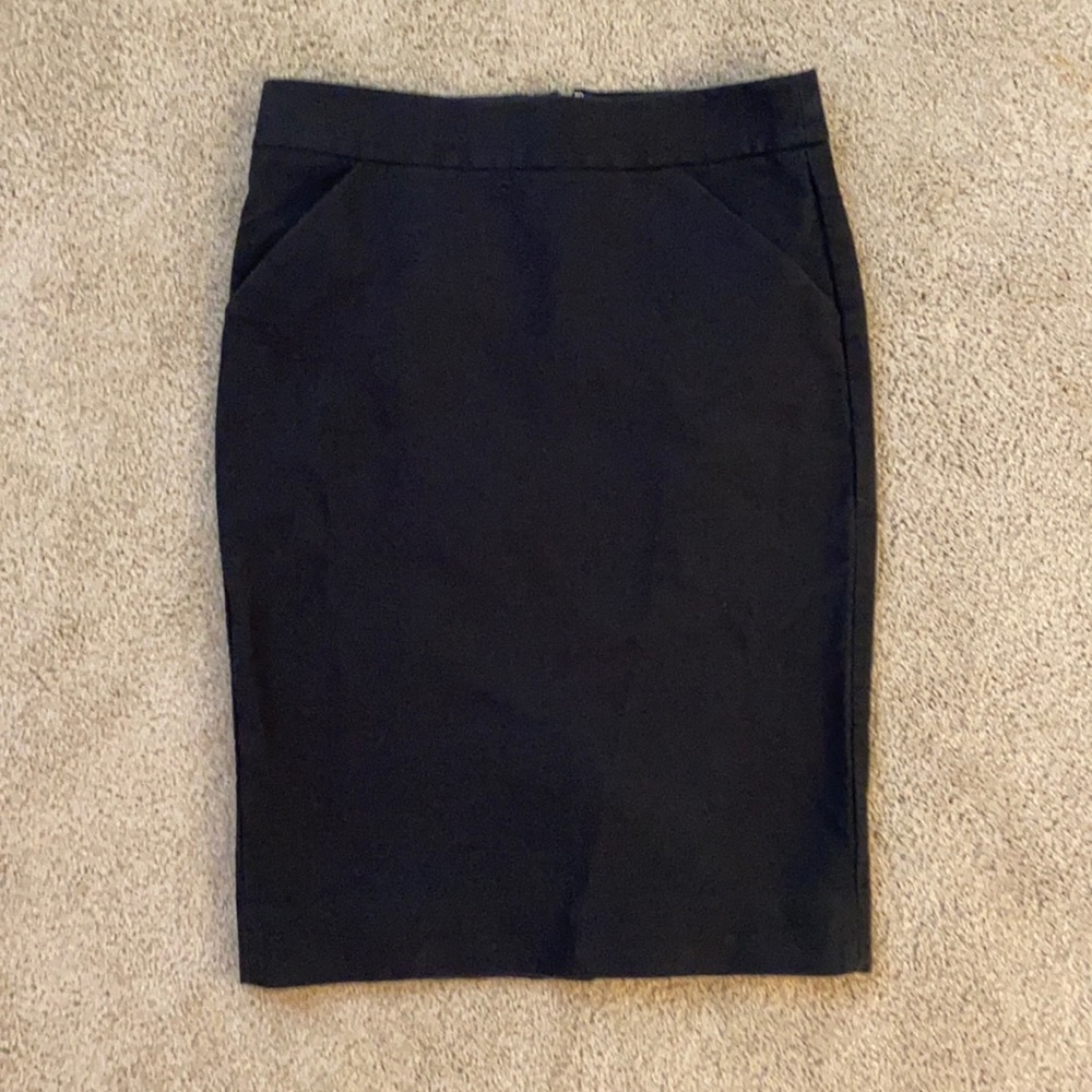 J Crew Pencil Skirt in Black